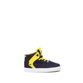 Tenis Altos Supra TODDLER VAIDER Niños Azul Marino/Amarillo/Blancas (MX-73214)